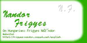 nandor frigyes business card